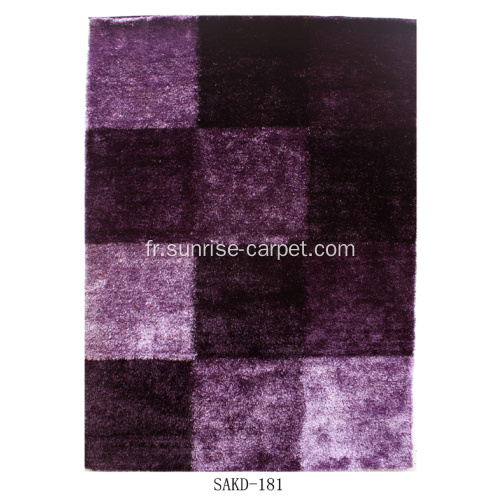 Polyester Silk Shaggy Tapis Et Tapis Avec Design